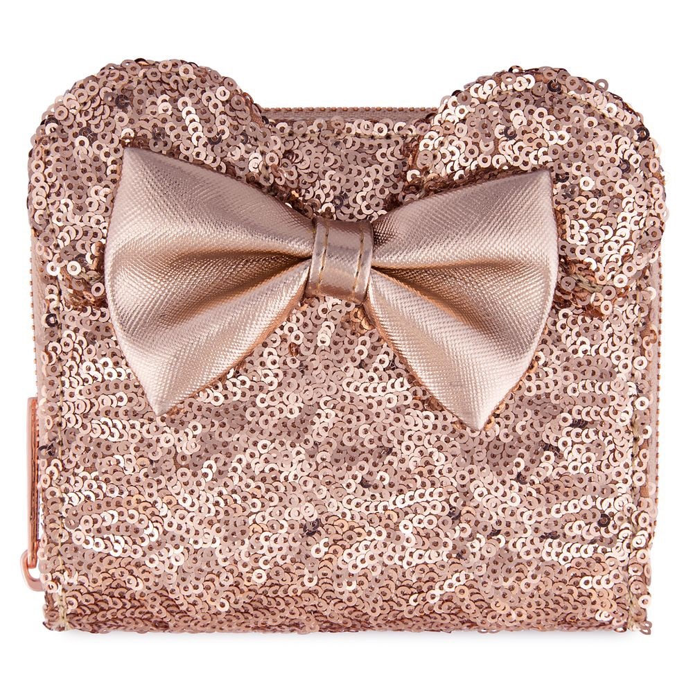 Disney Minnie Mouse Loungefly Gold Sequined Wallet